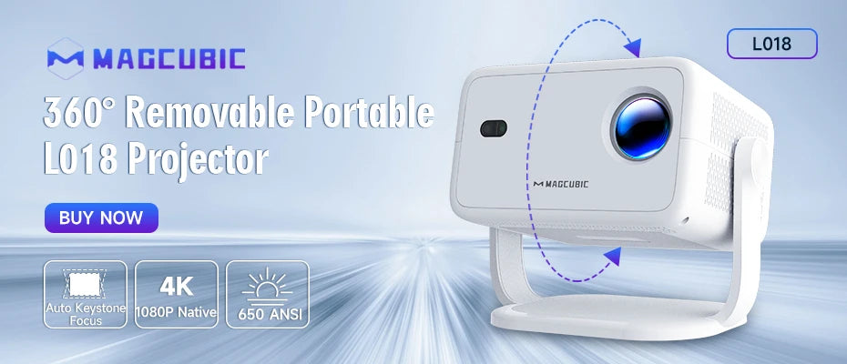 Magcubic Projector HY300 Pro 4K Android 11 Dual Wifi6 260ANSI Allwinner H713 BT5.0 1080P 1280*720P