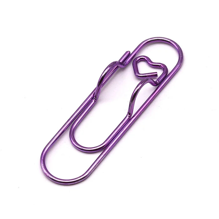 Multifunctional Metal Paper Clip with Integrated Pen Holder for Notebooks School and Office Stationery