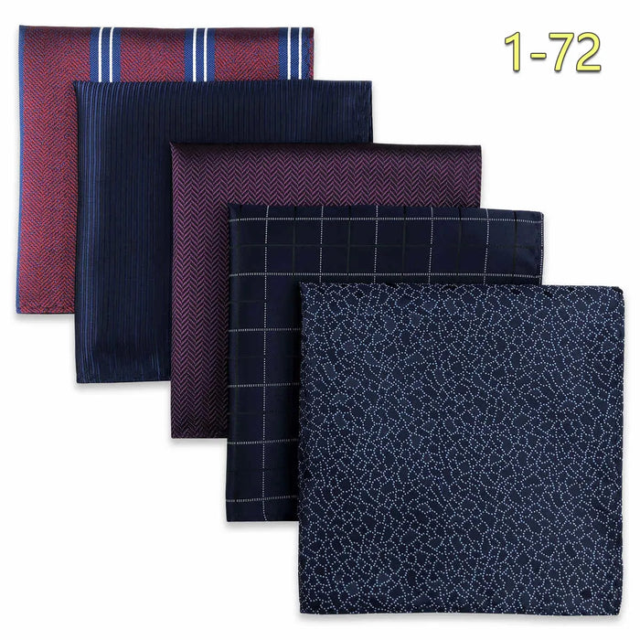 5 Pieces Mens Pocket Squares Wedding Handkerchiefs Set Fashion Formal Bundle Luxury Unique