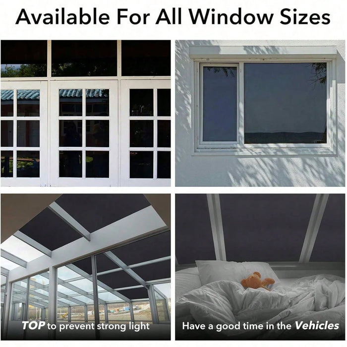 Peel and stick-100% blackout window film, glass sunscreen privacy protection film, home anti-peep modern holographic window stic