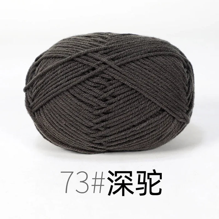 Organic Cotton Yarn 4ply Baby Milk Knitted Yarn For Craft Sweater Hat Dolls Scarves 1 Ball 50g Soft Wool Crochet Yarn Wholesale