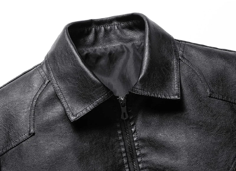 Close-up of the jacket collar and zip