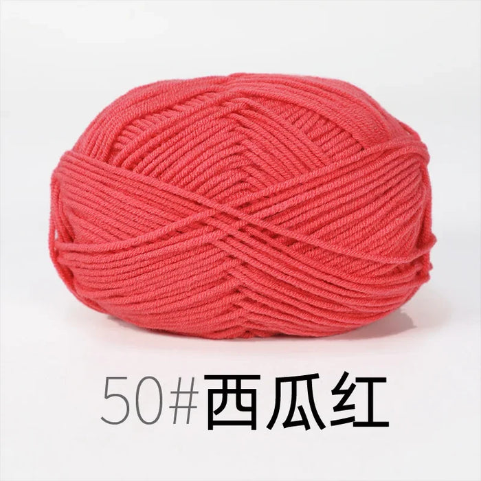 Organic Cotton Yarn 4ply Baby Milk Knitted Yarn For Craft Sweater Hat Dolls Scarves 1 Ball 50g Soft Wool Crochet Yarn Wholesale