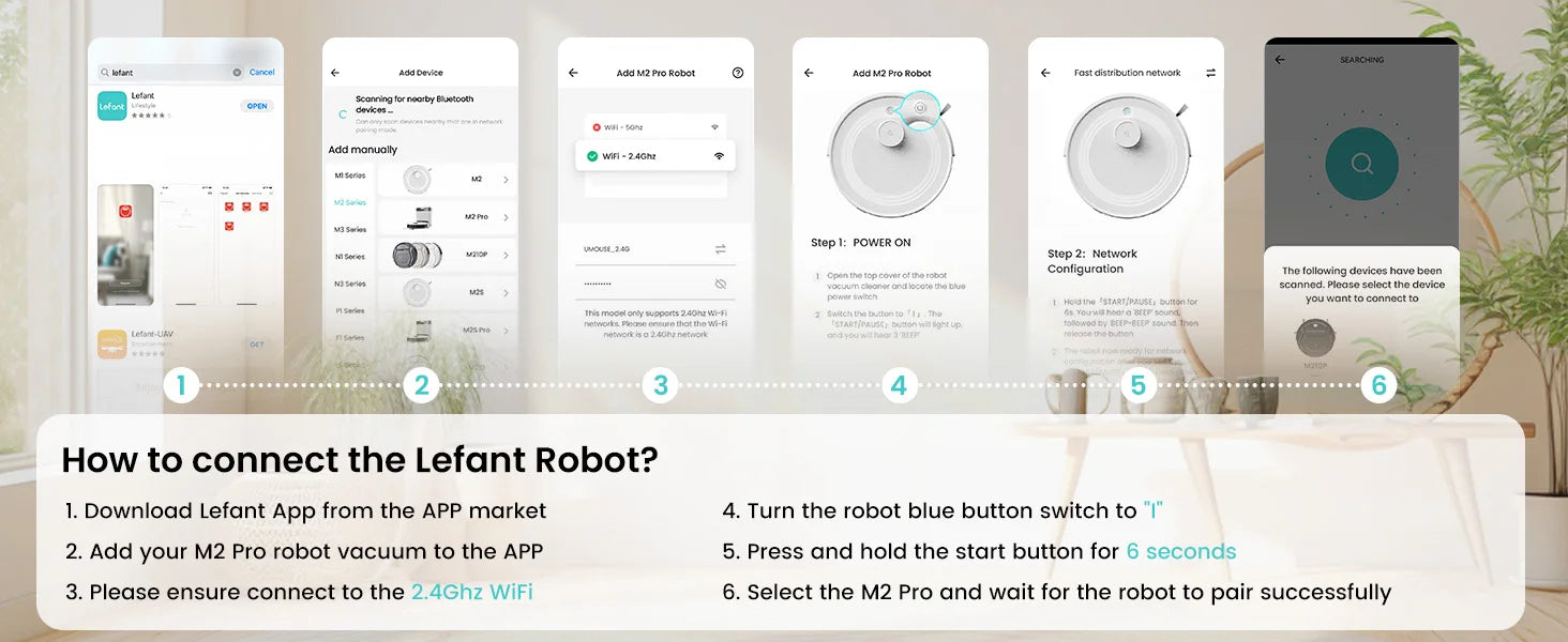 Lefant M2Pro Robot Vacuum with Mop,Self-Emptying, 5500Pa , DTOF Laser Navigation, PSD Obstacle Avoidance, Wi-fi/Alexa Control