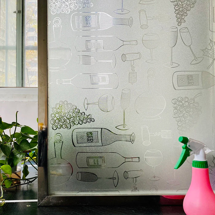 Stained Decorative Window Film Static Self Adhesive Glass Sticker Heat Control Vinyl Window Cling For Home Door Glass Decals