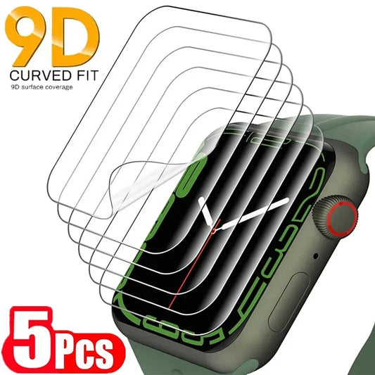 5PCS Hydrogel Film for A-pple Watch 9 5 6 10 3 2 1 40MM 44MM 42MM 46MM Screen Protector for Apple Watch Ultra 49MM 7 8 41MM 45MM