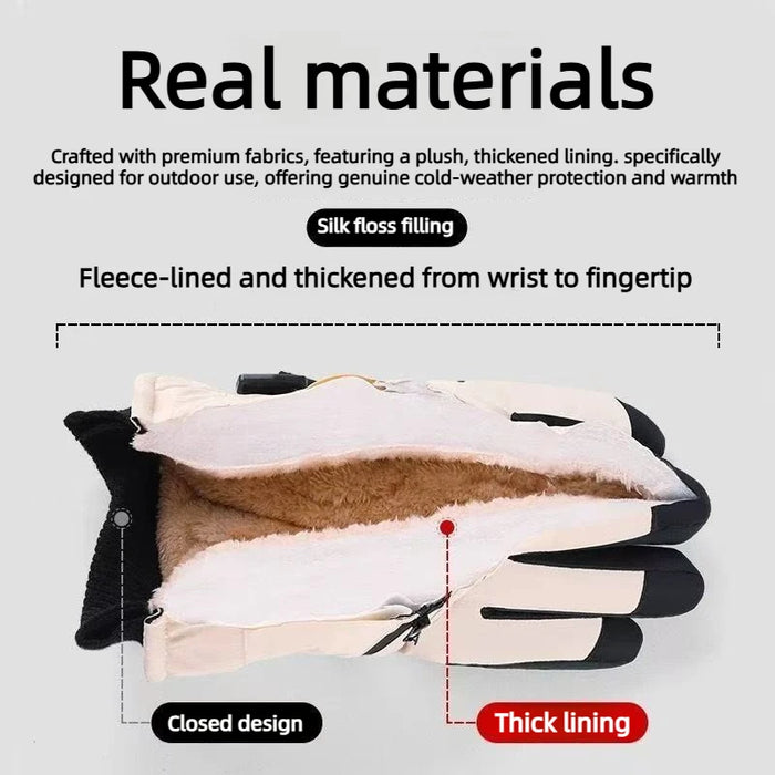 Winter Cycling Gloves Non Slip Touch Ski Gloves Snowboard Accessories Waterproof Pocket Warm Men's and Women's Thermal Gloves