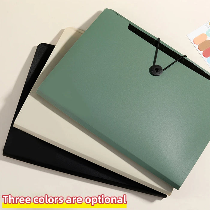 Three Colors Horizontal A4 Folder Students Office Business Trip Multi-layer Large Capacity 5/8/13 Layers Storage Organ Bag