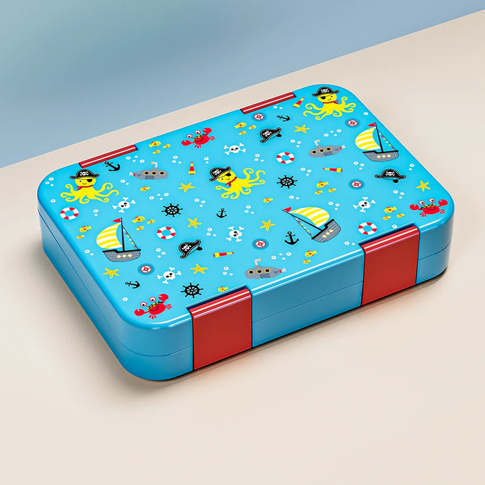 1100ml Cartoon Christmas Printed Lunch Box Microwavable Bento Box Interlayer Leakproof Storage Box Hermetic Containers Students