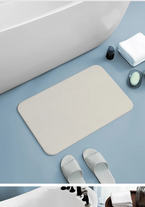 Diatomite Mat Stone Bath Mat Super Absorbent Diatomite Carpet Quick Drying Diatomaceous Earth Bath Mats Non-Slip Shower Rug