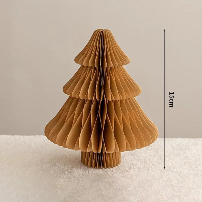 Chinese New Year Decorations Paper Honeycomb Ball Folding Christmas Tree 3D Ornament Home Wedding Decoration Desktop Ornament