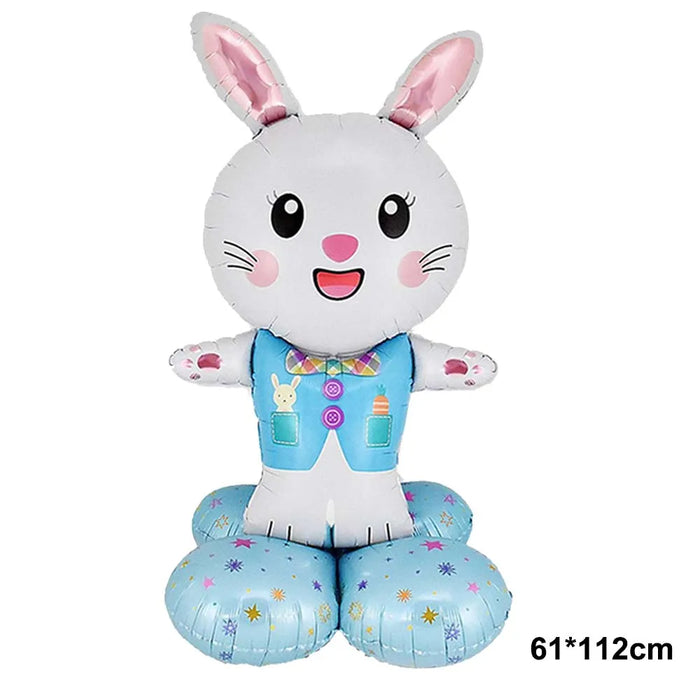 4D Standing Carrot Rabbit Balloon Cute Cartoon Animal Easter Balloon Baptism Supplies Baby Shower Birthday Party Decor Kids Toys
