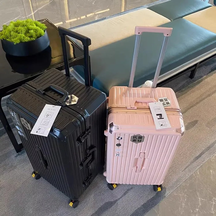 Large Capacity Rectangular Aluminum Suitcase ABS Carrry-on Luggage