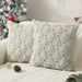 Two white tree pattern cushion covers