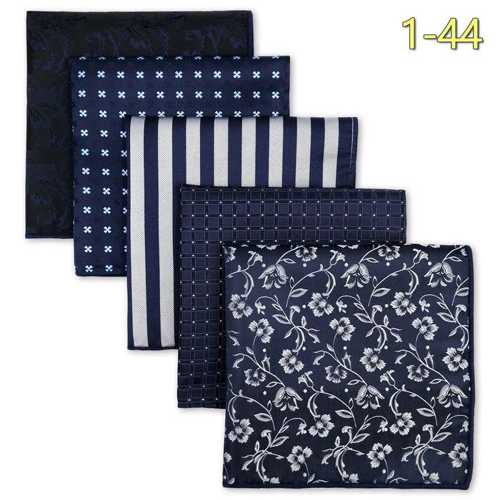 5 Pieces Mens Pocket Squares Wedding Handkerchiefs Set Fashion Formal Bundle Luxury Unique