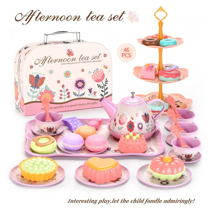 Play tea set Kitchen Play Set children furniture Infant Pretend Kids Toys