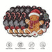 Set of 4 black gingerbread placemats, Style E