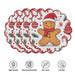 Set of 4 white gingerbread placemats, Style D