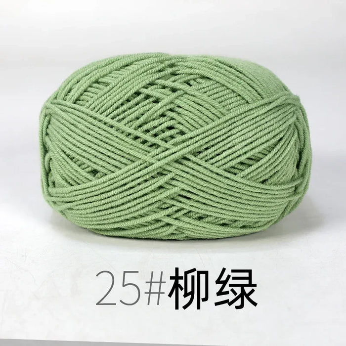 Organic Cotton Yarn 4ply Baby Milk Knitted Yarn For Craft Sweater Hat Dolls Scarves 1 Ball 50g Soft Wool Crochet Yarn Wholesale