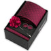 Men's tie gift set, style BBJ-44: tie, pocket square, cufflinks and pins in a gift box