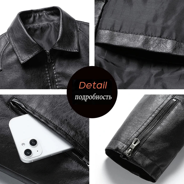 Jacket details: collar, lining, zip pocket and zip cuff