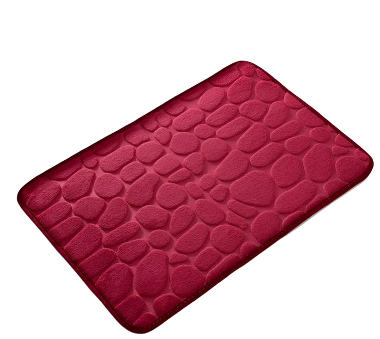 Non Slip Carpets Cobblestone Embossed Bathroom Side Floor Rug Memory Foam