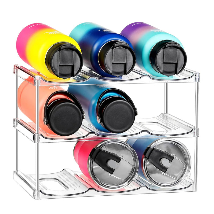 Multilayer Water Bottle Organizer For Stanley Tumbler Organizer Cabinet Stackable Wine Rack Beverage Thermos Storage shelf