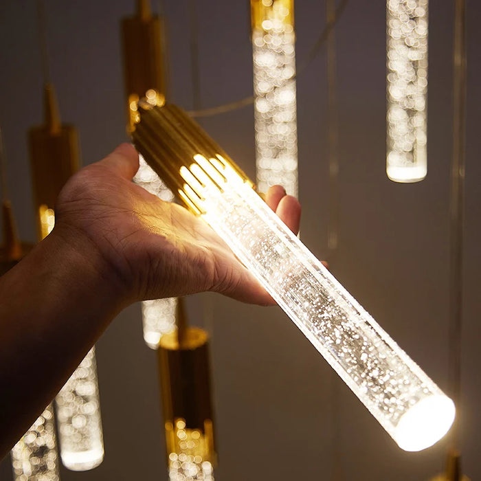 Modern Luxury Crystal Pendant Lamps Home Decor Bedside Hanging Light