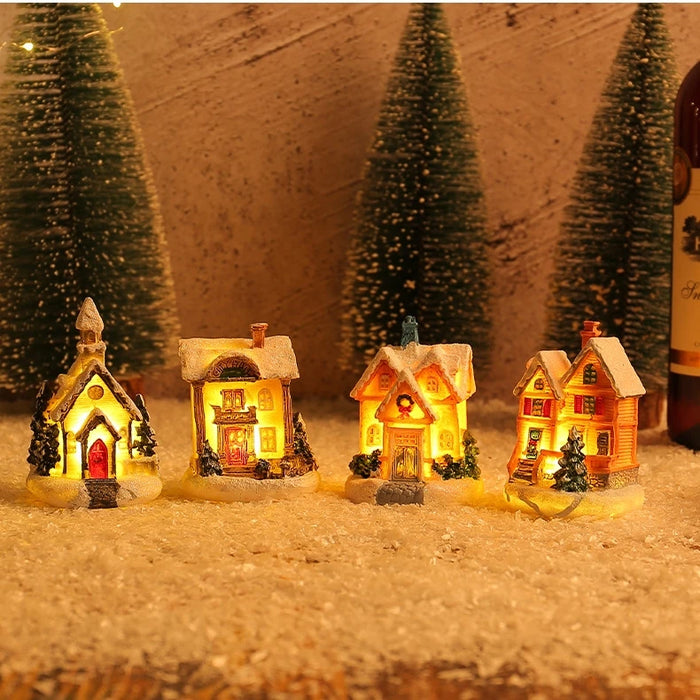 Mini LED Christmas Winter Village Houses Building Collection