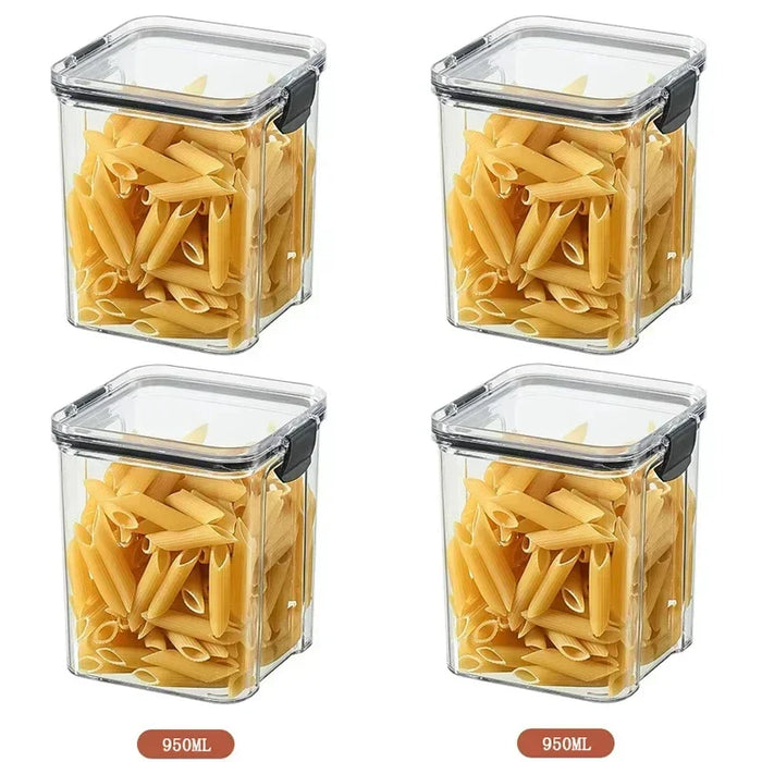 460-1800ml Sets Kitchen Stackable Sealed Jar Plastic Food Storage Box Multigrain Tank Bottle Dried Fruit Tea Storage Containers