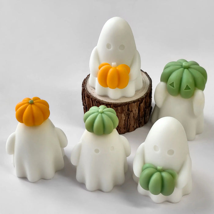 3D Halloween Pumpkin Spooky Silicone Mold DIY Ghost Aroma Candle Resin Plaster Mould Halloween Candle Making Supplies