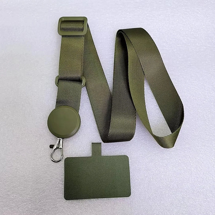 Detachable Adjustable Strap Crossbody Patch Phone Lanyard For Phone Flat Nylon Patch Necklace Clip Snap Hanging Cord Rope