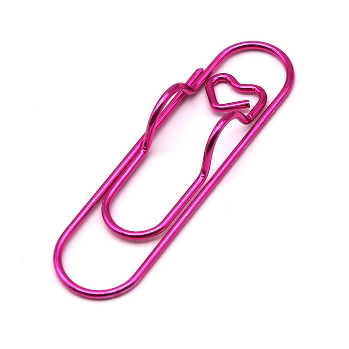 Multifunctional Metal Paper Clip with Integrated Pen Holder for Notebooks School and Office Stationery