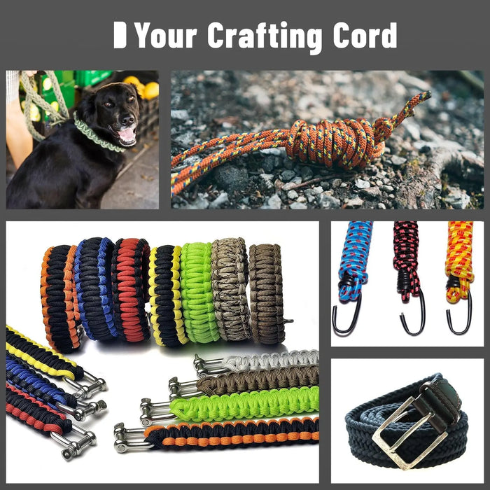 30/50/100M 4mm Paracord 9 Core 650 Military Standard Parachute Rope Lanyard Outdoor Survival Tools for Camping Tent DIY Bracelet