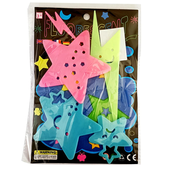 Luminous Cartoon butterfly Stars Wall Stickers for Kids room Bedroom Decor Glow in the dark Wall Decals Noctilucent Stickers