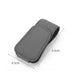 Grey visor sunglasses holder, about 9.5 x 4.5 cm