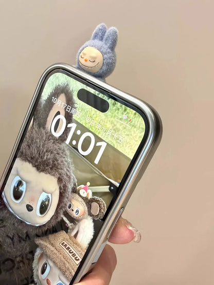 5 Styles Labubu Mobile Phone Shell Prevent Loss and Fall 3D Cartoon Suitable for IPhone 16 Promax Phone Case Girls Birthday Gift
