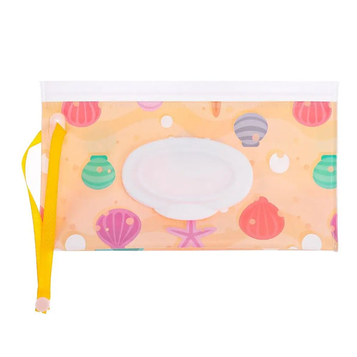 EVA Baby Wet Wipe Pouch Portable Wipes Holder Case Flip Cover Snap-Strap Reusable Refillable Cosmetic Pouch Useful Tissue Box