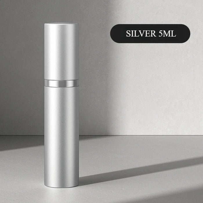 Silver 5 mL perfume atomizer
