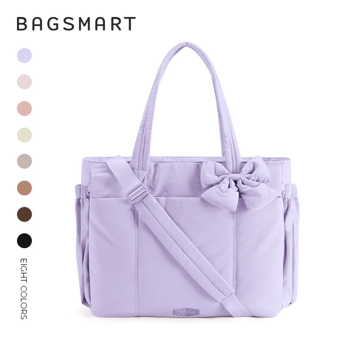 BAGSMART Large Capacity Tote Bag for Women Versatile Commuting Handbag Messenger Multiple Pockets Shoulder Sport Bag