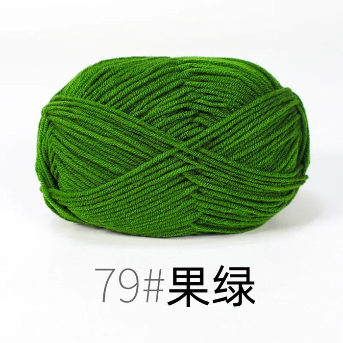 Organic Cotton Yarn 4ply Baby Milk Knitted Yarn For Craft Sweater Hat Dolls Scarves 1 Ball 50g Soft Wool Crochet Yarn Wholesale