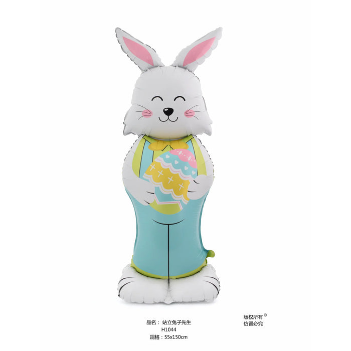 4D Standing Carrot Rabbit Balloon Cute Cartoon Animal Easter Balloon Baptism Supplies Baby Shower Birthday Party Decor Kids Toys