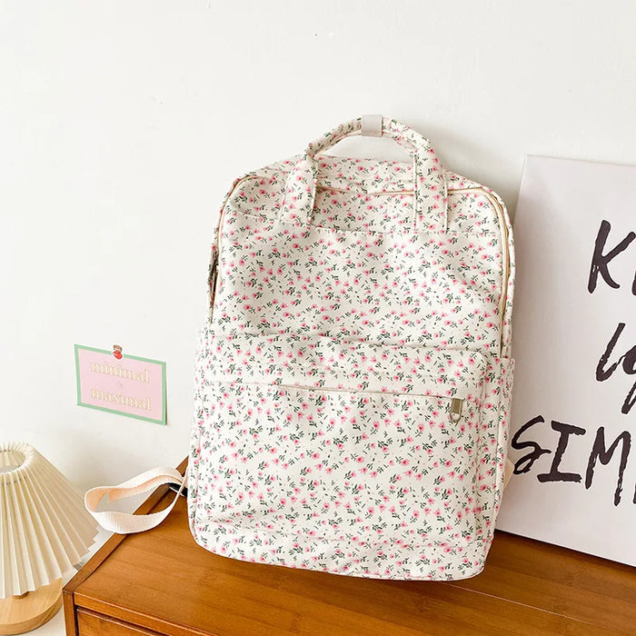 Personalized Literature and Art Small Fragmented Flower Girl Student School Bag Japanese Academy Style Versatile Backpack