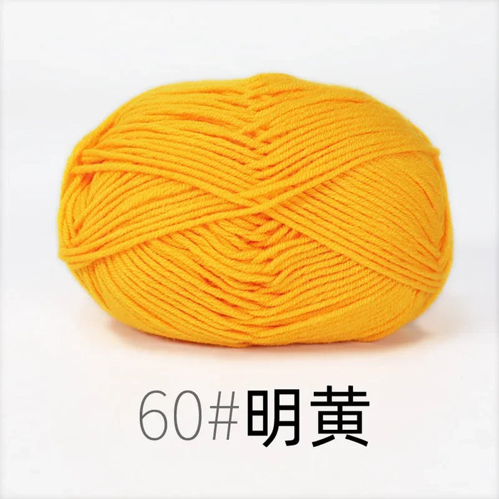 Organic Cotton Yarn 4ply Baby Milk Knitted Yarn For Craft Sweater Hat Dolls Scarves 1 Ball 50g Soft Wool Crochet Yarn Wholesale