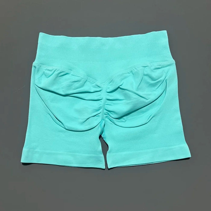 Women Fitness Workout Shorts Yoga High Waist Lift Butt Fitness Shorts Gym Running Sportswear Women Push Up Gym Leggings