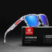 KDEAM polarized square sunglasses, mirror ice blue lenses (C13)
