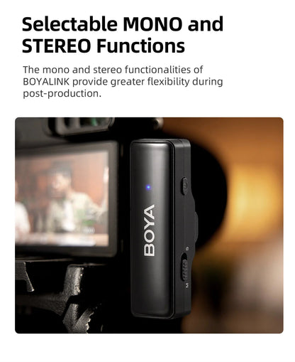 BOYA BOYALINK Wireless Lavalier Microphone for Mobile DSLRs Cameras