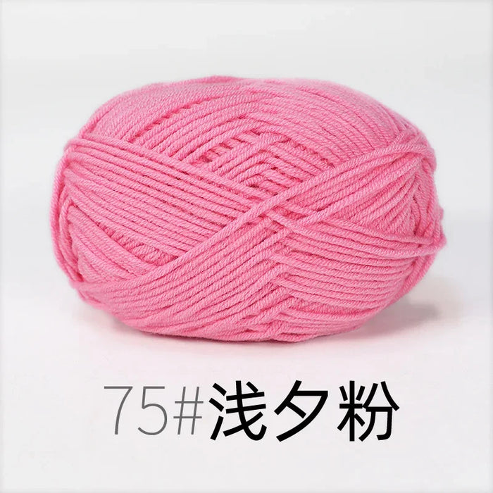 Organic Cotton Yarn 4ply Baby Milk Knitted Yarn For Craft Sweater Hat Dolls Scarves 1 Ball 50g Soft Wool Crochet Yarn Wholesale