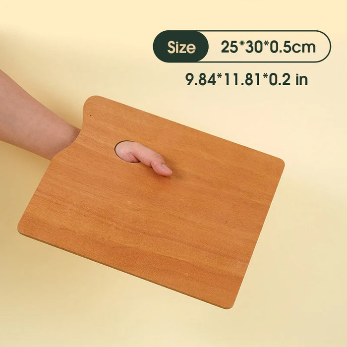 1 Pcs Wooden Oval Palette,Acrylic Palette,Fine Arts Oil Painting Palette,Gouache Acrylic Painting Palette HH-03