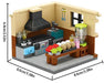 Kitchen room scene building block model, 8.6 x 8.6 cm